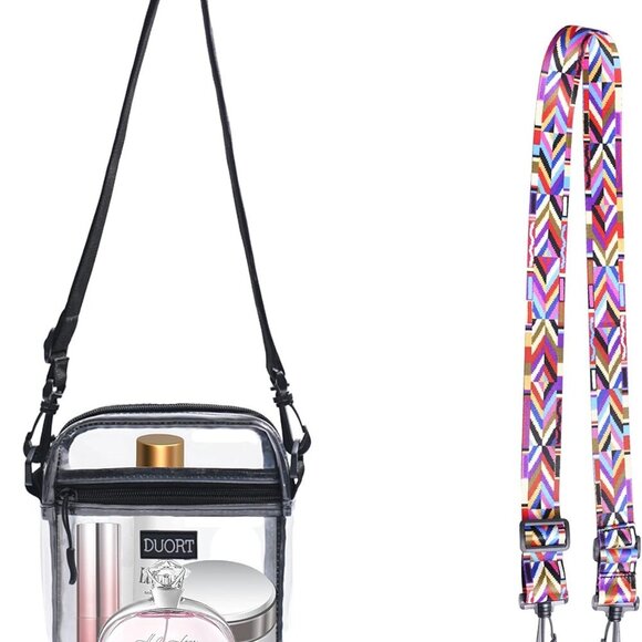 Clear Bag Stadium Approved, TPU Clear Purses Inside Pocket，Crossbody Bag Adjusta - Picture 1 of 5